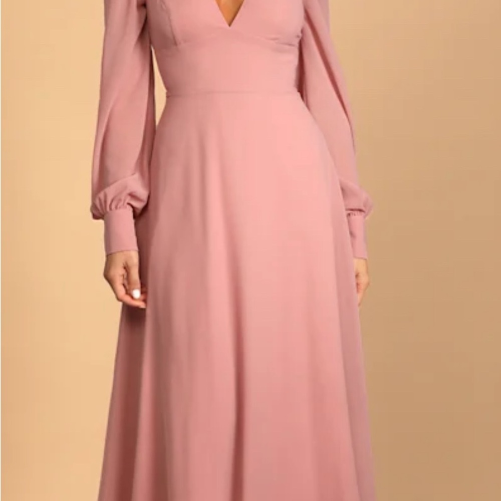 Lulu's‎ Mauve Long Sleeve Maxi Dress